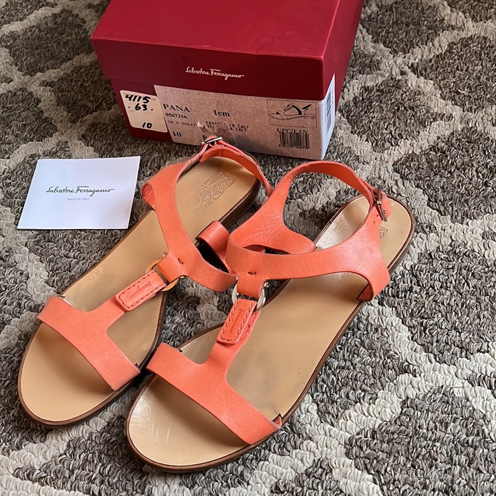 Salvatore Ferragamo Pana Coral Sandal